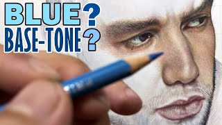 IT WORKS!...How to Use BLUE for Skin-Tone? Realistic Colored Pencil Drawing Tutorial