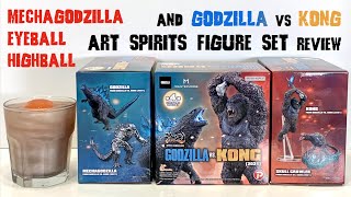 Godzilla vs Kong Mechagodzilla Eyeball Highball and Art Spirits Hyper Modeling Figure Set Review