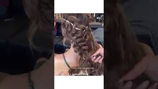 wao gorgeous 💖 beautiful hairstyle for the party wear on TrEnDiNg fashion 2022 #youtubeviralshorts