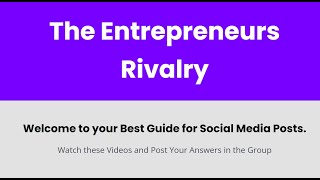 Entrepreneurs - Join The Rivalry