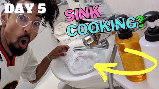 Trapped in a Hotel for 6 Days! - Day 5 - WARMING UP FOOD IN A BATHROOM SINK?!? #Quarantine #Japan