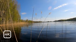 Весенняя прогулка на лодке по озеру / spring boat trip on the lake