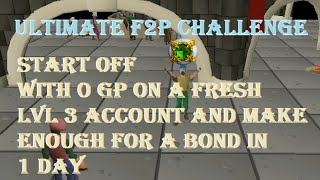 How to get a Bond On a Fresh Lvl 3 F2P in 1 Day