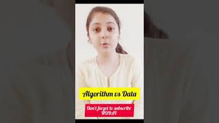 Algorithm vs Data | ML | Most important thing in Machine Learning #shorts #shortvideo