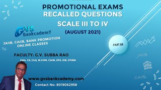 PROMOTIONAL EXAMS - Recalled Questions - Part 08