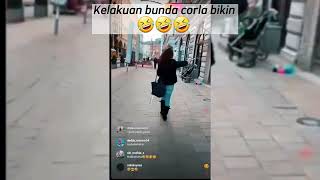 Kelakuan bunda corla joget joget di jalan bikin ngakak 🤣 #corlaratujreng #ratujreng #bundacorla