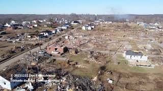 20211221 Drone Tornado (EF 4) damage destruction and relief efforts Dawson Springs, Kentucky