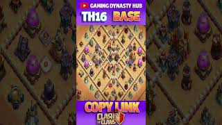 OP NEW TH16 ANTI EVENT TROOP BASE LINK GDH P 4 #shortsfeed #shorts #short  #clashofclans #coc