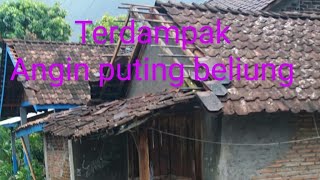 rumah warga banyak mengalami kerusakan akibat angin kencang