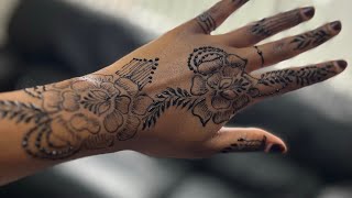 New henna design Simple and beautiful tutorial🌸#beginnerfriendly #likeandsubscribe