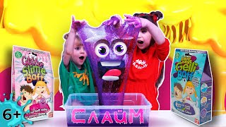 Сделали ГИГАНТСКИЙ СЛАЙМ ЛИЗУН! Glitter slime Baff🌈Радужные Бомбочки для ванны. Алиса Киса. 6+