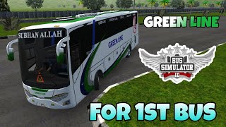 Green Line New Bus Skin _ for bussid _ 1st bus _ bus simulator indonesia