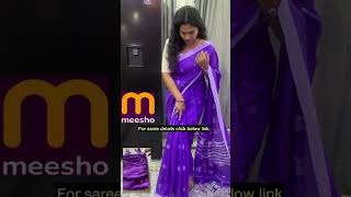 Cotton saree from meesho #meeshohual #goviral #ytshorts