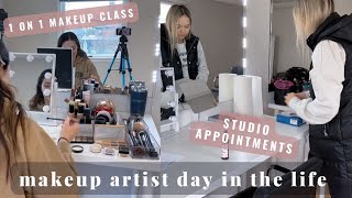 Makeup artist life | makeup class, studio clients💄 staying busy during off season | VLOG