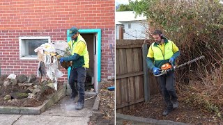 GEORGE CLEANS UP FLOODED LAUNDRY ROOM and REVIVES the WILD BACKYARD!