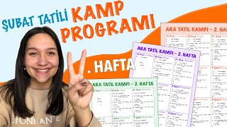 ŞUBAT TATİLİ KAMPI - 2. HAFTA PROGRAMLARI / 9,10,11. Sınıflar