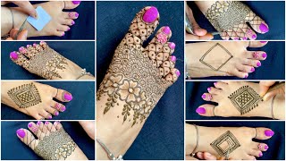 Beautiful feet mehndi design for karwachouth || Easy mehandi design ||