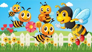 Five Little Bees Song | Fun Counting Song for Kids | Nursery Rhymes and Learning Songs