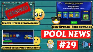 Ball Pot Challenge update | Ch*to server | Account Reset | 8 Ball Pool - POOL NEWS #29