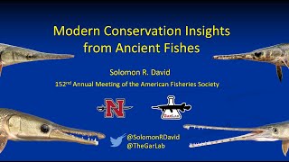 Solomon David Plenary at 152nd Meeting of the American Fisheries Society 8.25.2022