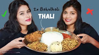 2X BAHUBALI THALI EATING CHALLENGE.🍱 Veg Thali Eating Competition🥗 | Food Challenge 🍛