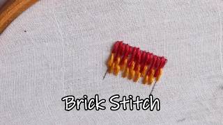 Brick Stitch In Hand Embroidery Stitches Tutorial