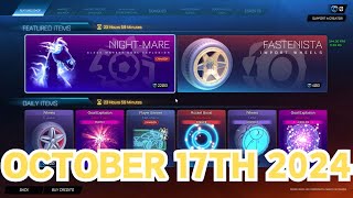 Rocket League ITEM SHOP Daily #16 (17th October 2024) TOMMOROW IS THE HAUNTED HALLOWS UPDATE!