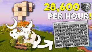 THE EASIEST COBBLE STONE FARM - 28,600 CobbleStone Per Hour! Minecraft Java 1.20.5