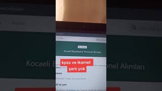 Kocaeli belediyesi iş ilanları