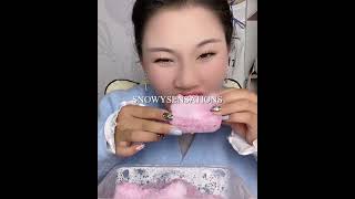 EATING CRUNCHY FLAVOURED ICE BITES #iceeating #iceeatingasmr #iceeatingonlybites #squeakyice