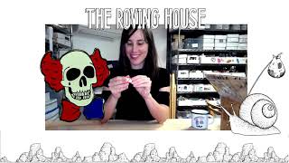 Lauren unboxes Roving House factory enamel pin mail. September 9th, 2021