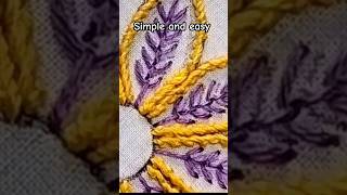 Simple and easy embroidery stitch for beginners #shorts