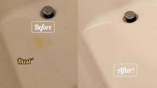 Fast and Easy Rust Removal from Tub! #diy #cleaning #facts #hack