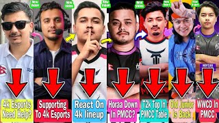 4k Esports Got Help From Ansh, Bipul & Mandip😱| Cr7 Horaa Explained How Horaa Down In PMCC |T2k & HE