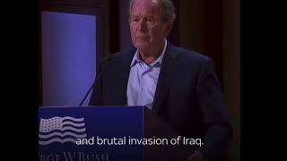 Bush : ‘ Unjustified Brutal Invasion of IRAQ, I mean Ukraine..I’m 75 ‘: George W Bush