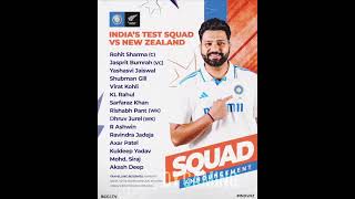 ind vs nz test series squad #india #cricketshorts #viralshorts #cricketlover