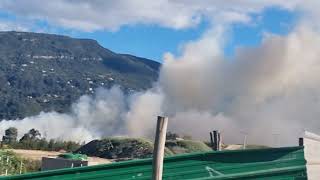 Emergencia en Chía por incendio forestal en inmediaciones del Hipódromo de Los Andes