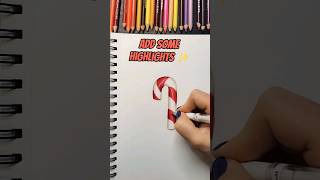 Drawing a easy candy cane ❤️‍🩹 #shorts #art #cuteart #easyart