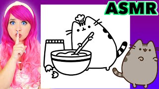 ASMR Coloring Pusheen Cat Chef | Calming ASMR Coloring for Relaxation & Stress-Relief