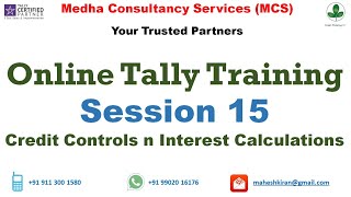 Session 15 - Credit Controls n Interest Calculations on Tally / Tally.ERP 9