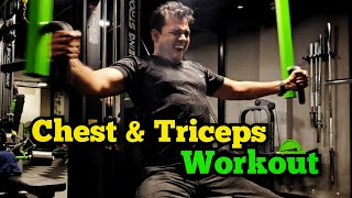 CHEST-TRCEPS WORKOUT🔥 | Chest Triceps Workout Schedule for Beginners #rizwanali #gym #4USfitness