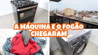 CHEGOU A NOSSA LAVA E SECA E O FOGÃO NOVO, INSTALAMOS AS TELAS DE PROTEÇÃO + VEM VER 🙏🏻💕