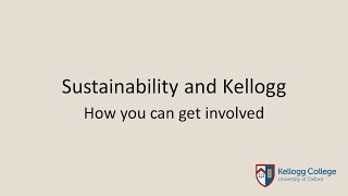 Sustainability at Kellogg