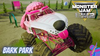 Monster Jam Steel Titans 2 Open World Gameplay | Secret Collectables in Bark Park w/ fun commentary