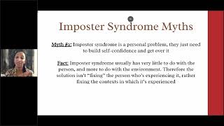 Imposter Syndrome Webinar- Winning Discussions Series