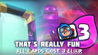 Every Cards Is 3 Elixir - That's Mirror Challenge Is Really Fun | Clash Royale