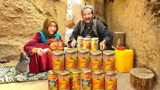 A couple in love in the caves of Afghanistan - Bamiyan, their cooking is amazing.