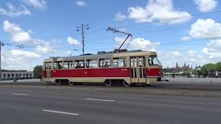 Moscow parade of trams. Ust`yinsky bridge, 04.06.2022