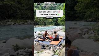 BAGUS BANGET‼️ Bule Sarapan Ditepi Sungai Terindah Indonesia #reaksibule #shorts #viralvideo