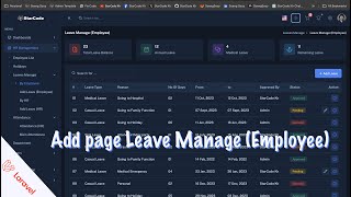 Add page Leave Manage Employee | HR System Laravel 11